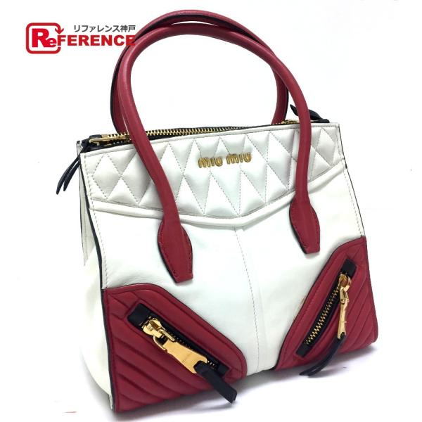 MIU MIU ミュウミュウ RN1032 NAPPA BIKER（ナッパバイカー） ナッパレザー ...