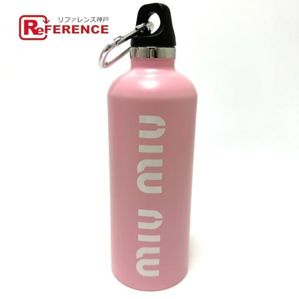 未使用 MIUMIU ミュウミュウ 5UH003 ロゴ ウォーターボトル 水筒 タンブラー ピンク ...