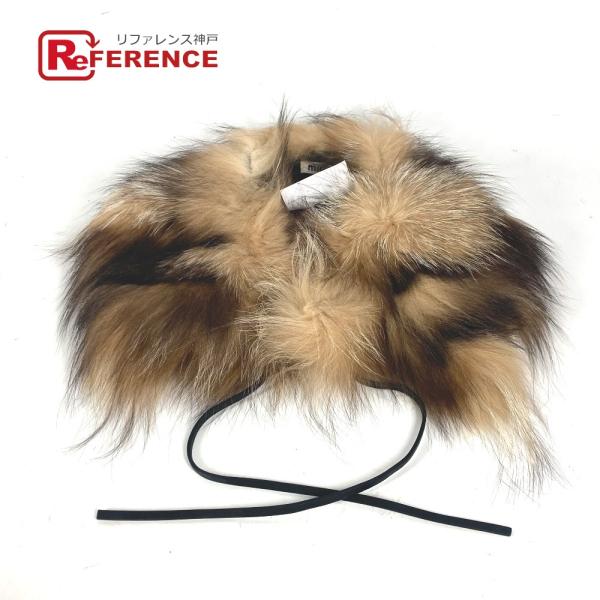 美品 MIUMIU ミュウミュウ ティペット アクセサリー ファー マフラー ベージュ レディース【...