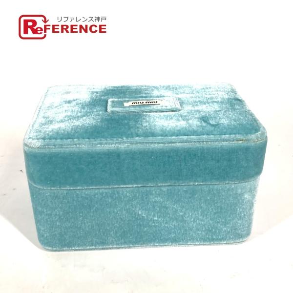 美品 MIUMIU ミュウミュウ ロゴ ジュエリーケース アクセサリーケース ポーチ ボックス 小物...