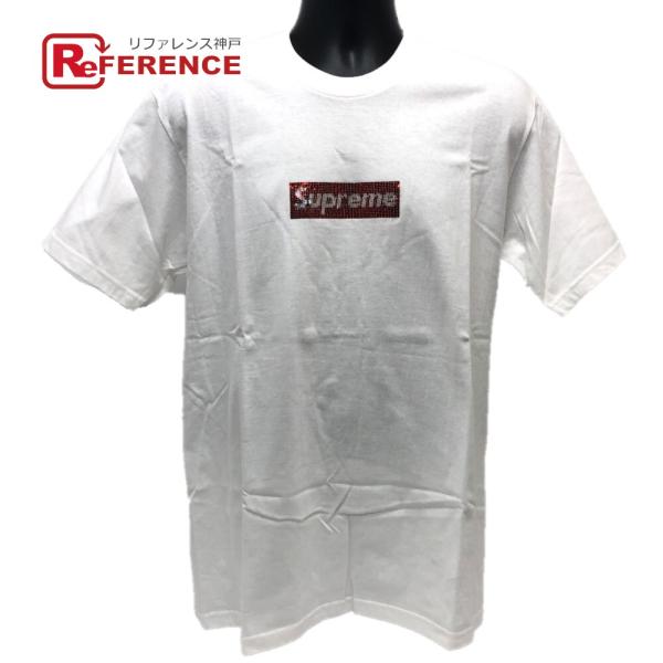 未使用 SUPREME シュプリーム SUPREMEスワロフスキー Tシャツ ボックス ロゴ 半袖Ｔ...