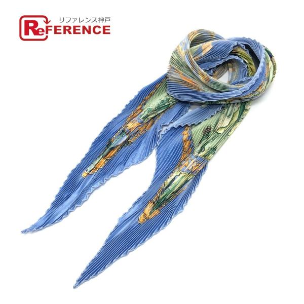 HERMES エルメス AMAZONIA アマゾニア プリーツ プリーツスカーフ プリーツ・カレ ス...