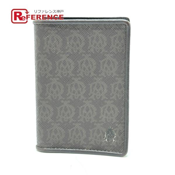 Dunhill ダンヒル 総柄 カードケース レザー ブラウン メンズ【中古】