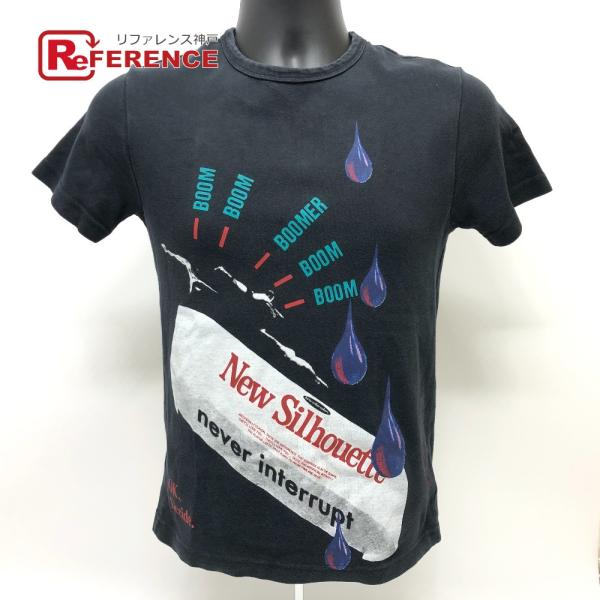 RAF SIMONS ラフシモンズ プリント 半袖Ｔシャツ ブラック メンズ【中古】