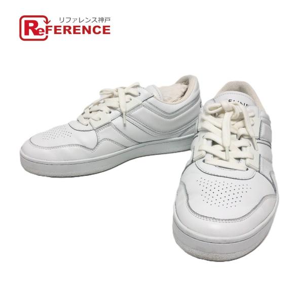 美品 CELINE セリーヌ ブロック ウェッジアウトソール ローカット スニーカー ホワイト メン...