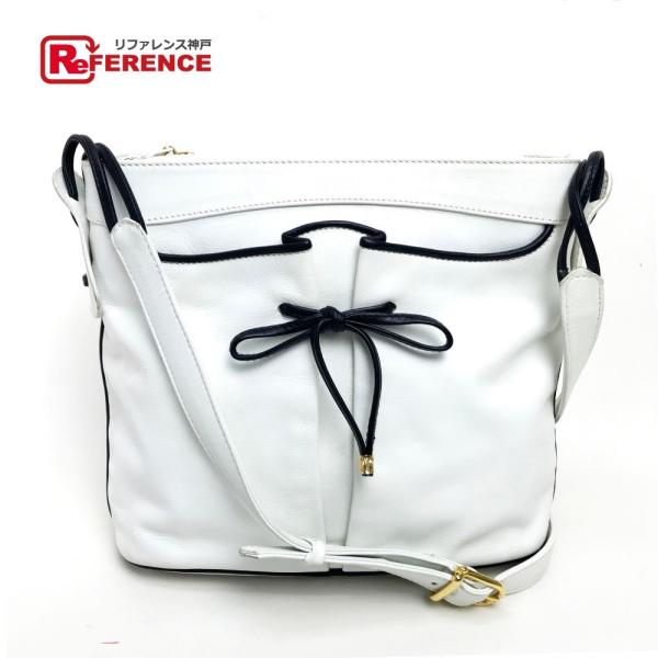 CELINE セリーヌ  リボンモチーフ ショルダーバッグ レザー レディース