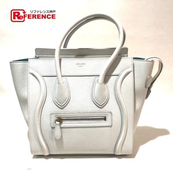美品 CELINE セリーヌ  ラゲージ マイクロショッパー トートバッグ ハンドバッグ レザー  ...