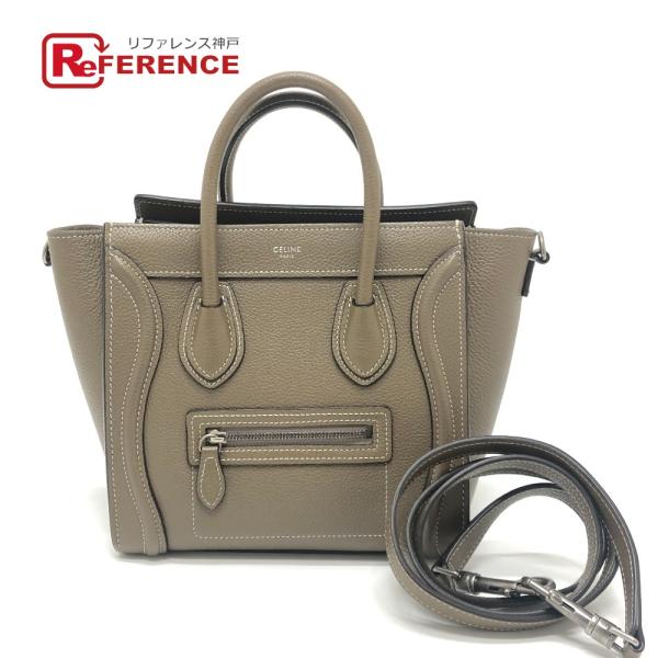 CELINE セリーヌ ラゲージ ナノ ショッパー カバン 2WAY ショルダーバッグ ハンドバッグ...