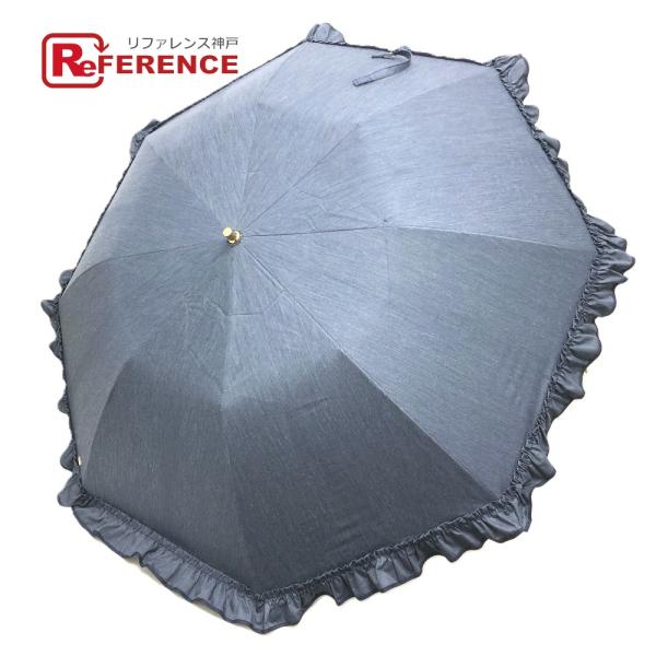 サマーシールド LII 折り畳み 日傘 晴雨兼用傘 フリル オーロラ BLAO ブラオ 傘 ネイビー...