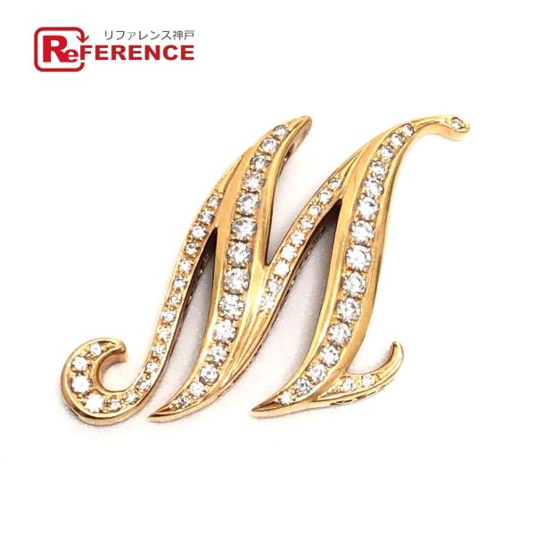 jewelry ジュエリー K18 アルファ イニシャル M ダイヤ アクセサリー ネックレストップ...