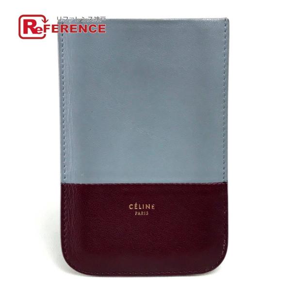 CELINE セリーヌ 入れ iphoneケース ポーチ 袋型 バイカラー ツートンカラー スマート...