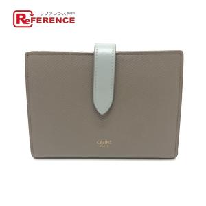 セリーヌ ミディアム ストラップ ウォレット バイカラー 二つ折り財布