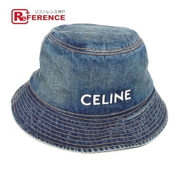 CELINE セリーヌ 2AUO8815V ロゴ ハット帽 帽子 バケットハット ボブハット デニム...