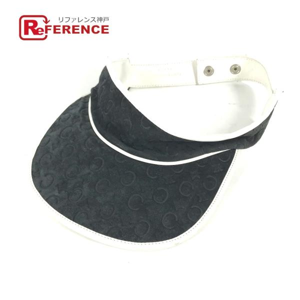 CELINE セリーヌ トリオンフ バイザー バイカラー 帽子 サンバイザー ブラック レディース【...