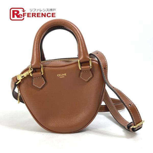 CELINE セリーヌ ハート ミディアム ロゴ 2WAY ハンドバッグ ポシェット カバン 斜め掛...