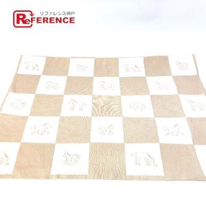 美品 HERMES エルメス カシミヤ100 タイガー ブランケット グレーx