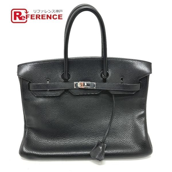 HERMES エルメス バーキン35 カバン ハンドバッグ SV金具 ブラック レディース【中古】
