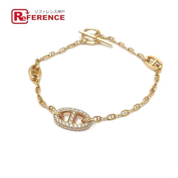 新品同様 HERMES エルメス K18PG シェーヌダンクル ニューファランドール ダイヤ  K1...