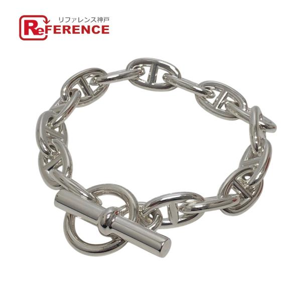 新品 HERMES エルメス シェーヌダンクル GM 15コマ アクセサリー SV925 ブレスレッ...