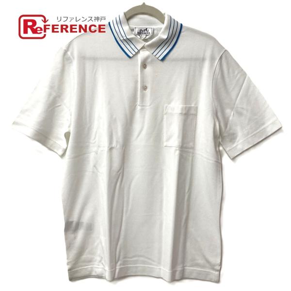 未使用 HERMES エルメス Hロゴ ライン アパレル 半袖 トップス シャツ 襟付き  ポロシャ...