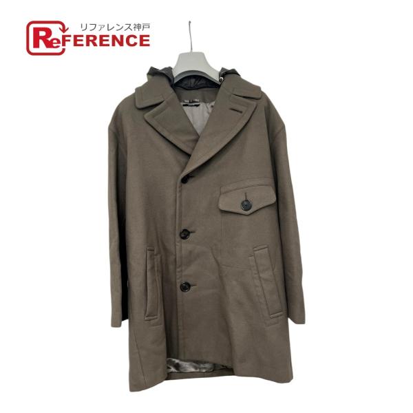 新品同様 HERMES エルメス PT9617 チェスター アパレル 服 ナイロンフード付き アウタ...