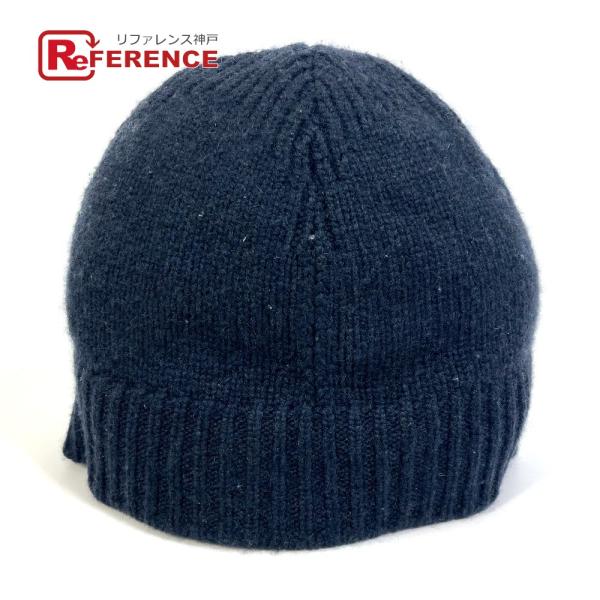 HERMES エルメス ビーニー アパレル/ファッション小物 ニット帽 カシミヤ ブラック メンズ【...