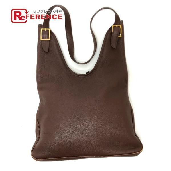 HERMES エルメス マサイPM トートバッグ ショルダーバッグ ブラウン レディース【中古】