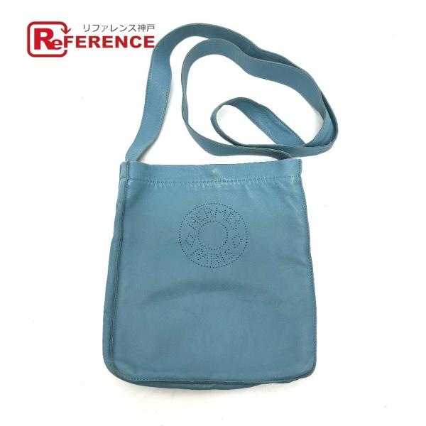 HERMES エルメス クルードセル カバン 斜め掛け ロゴ パンチング ポシェット ショルダーバッ...