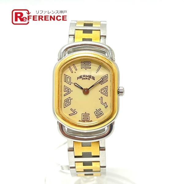HERMES エルメス RA1.240 ラリー クォーツ 腕時計 シルバー レディース【中古】