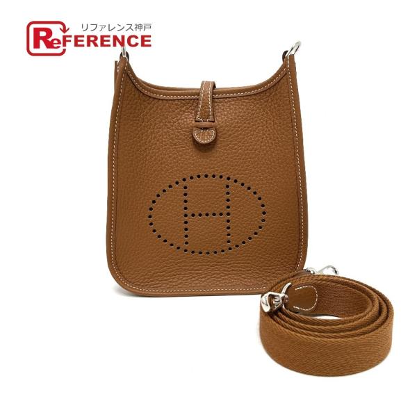 新品 HERMES エルメス エブリンTPM 斜め掛け カバン ショルダーバッグ ゴールド レディー...