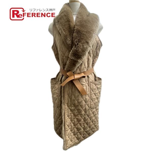 MAX MARA マックスマーラ 11560153 ファー付き アパレル アウター キャメルジレ ジ...