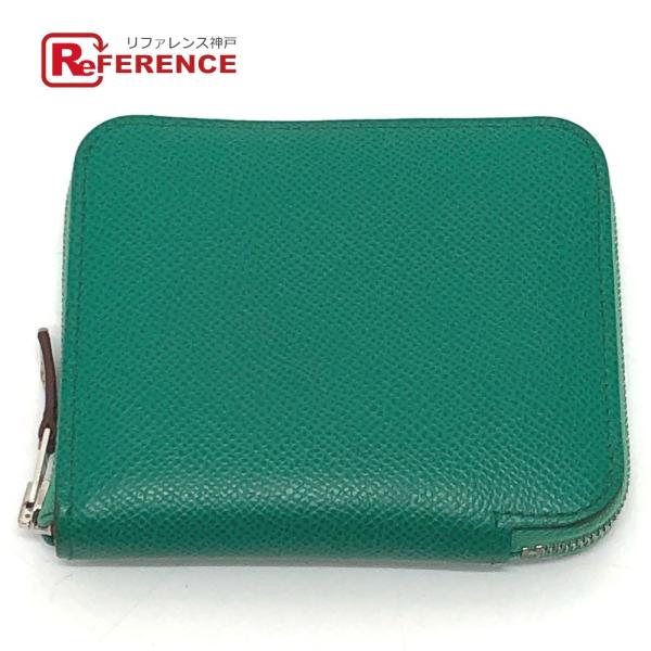 HERMES エルメス アザップコンパクト・シルクイン ラウンド ウォレット 2つ折り財布 ヴェール...