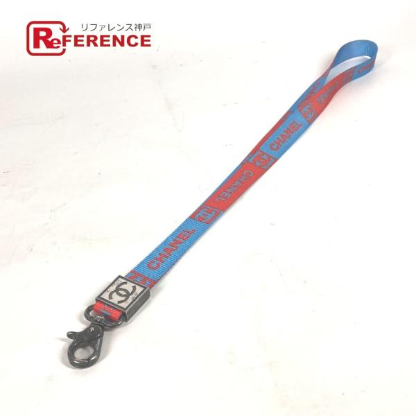 CHANEL シャネル CC ココマーク アクセサリー ネックレス 02S ストラップ ブルー レデ...