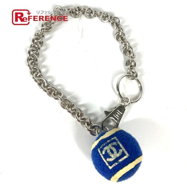 CHANEL シャネル テニス ボール チェーン バッグチャーム 05P スポーツ キーホルダー ブ...