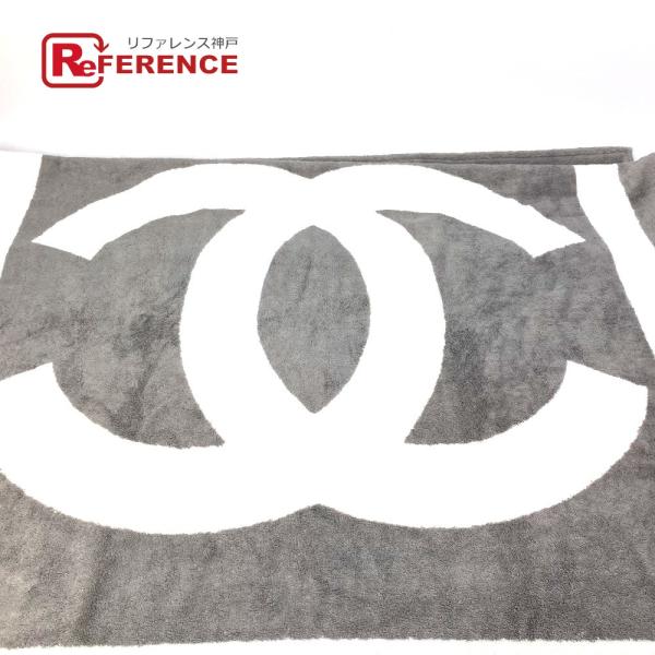 CHANEL シャネル スポーツ CC ココマーク ビーチタオル タオル コットン グレー レディー...