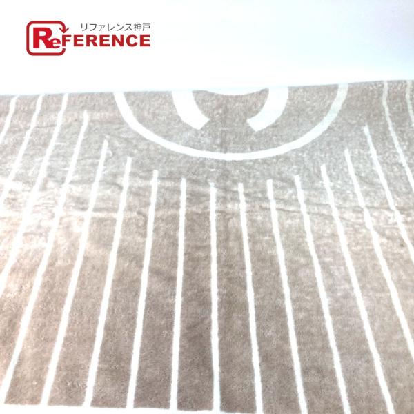 CHANEL シャネル CC ココマーク バスタオル インテリア ひざかけ ブランケット バイカラー...