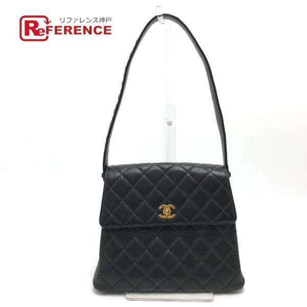 CHANEL シャネル マトラッセ CC カバン 肩掛け ココマーク ショルダーバッグ ブラック レ...