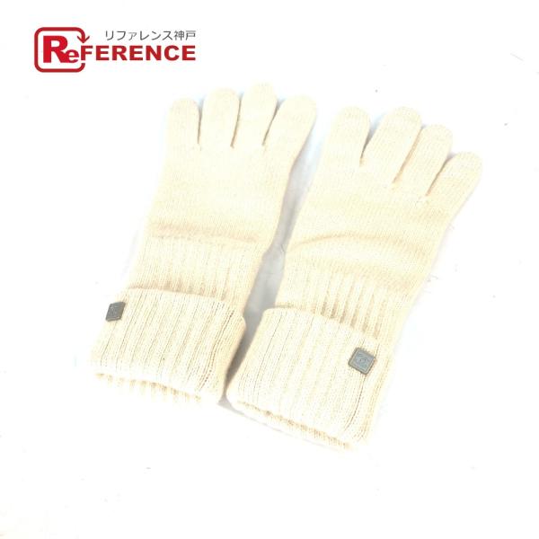 CHANEL シャネル ロゴ CC ココマーク ロンググローブ 手袋 スポーツ グローブ アイボリー...