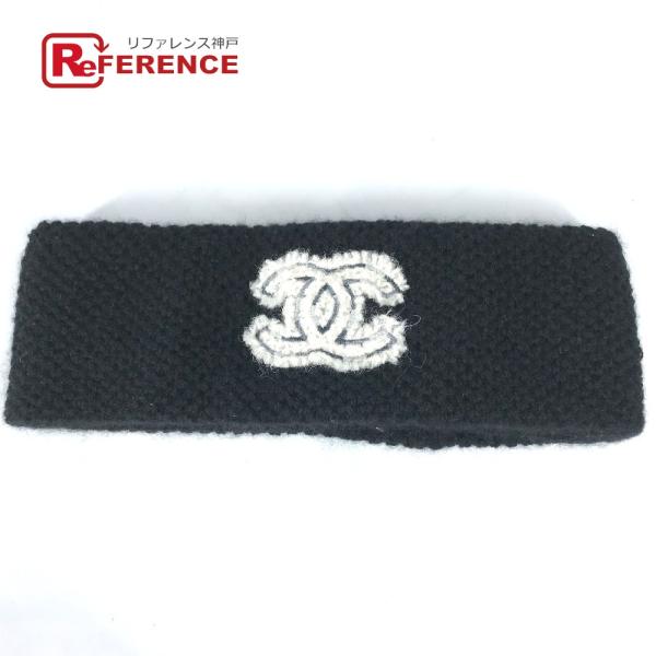 美品 CHANEL シャネル CC ココマーク ヘッドバンド カチューシャ バイカラー ヘアバンド ...