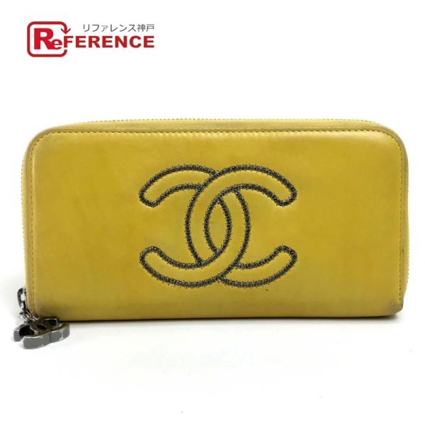 CHANEL シャネル ラウンドファスナー チェーンCC ココマーク 長財布（小銭入れあり）レザー ...