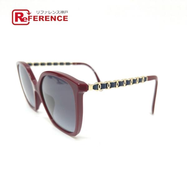 CHANEL シャネル 5546-Q-A ココマーク チェーン スクエア シェイプ  カーフスキン ...