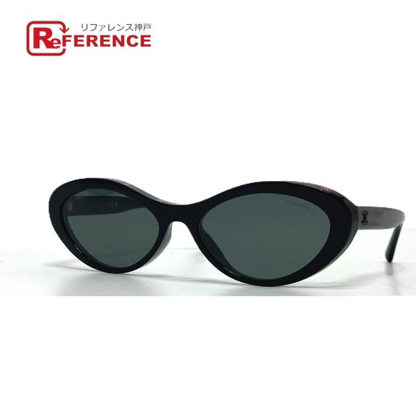 未使用 CHANEL シャネル A71341 ロゴ オーバル シェイプ メガネ 眼鏡 アイウェア 5...