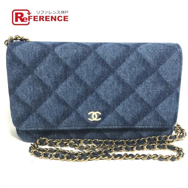 未使用 CHANEL シャネル AP0250 マトラッセ チェーンウォレット 斜め掛け 長財布 チェ...