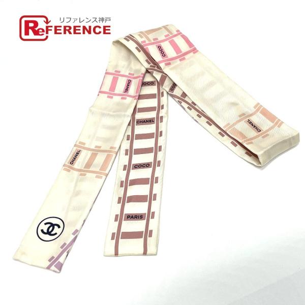 CHANEL シャネル CCココマーク 線路モチーフ バンドー ツイリー バッグアクセサリー スカー...