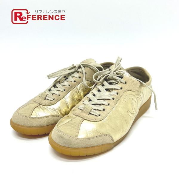 CHANEL シャネル G46614 メティエダール クランプル ラミネート 25A スニーカー ラ...