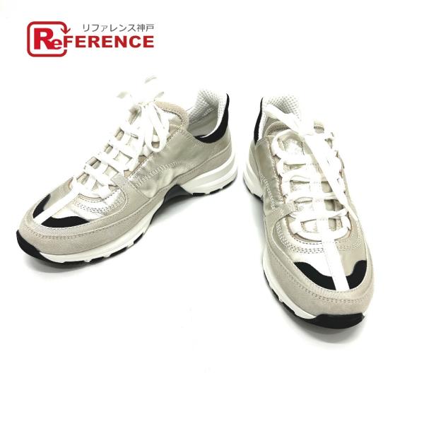 未使用 CHANEL シャネル G46609 ココマーク メタリック 靴 シューズ ローカット 20...