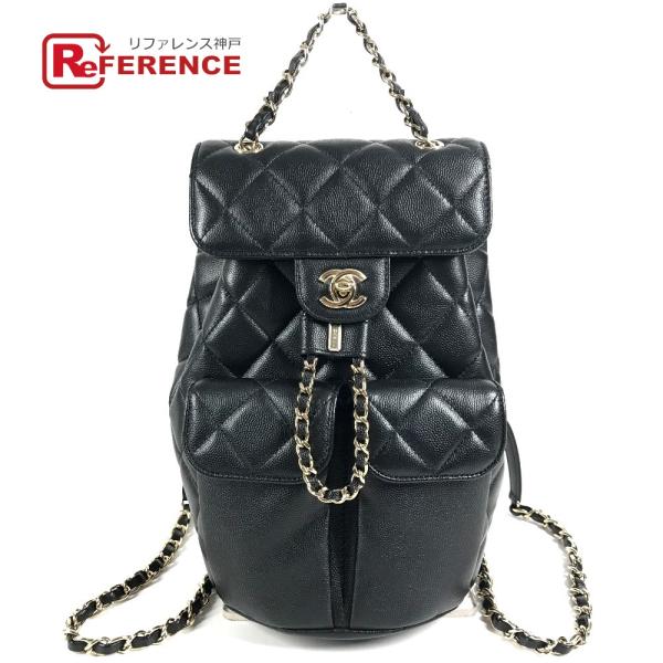 CHANEL シャネル AS3290 マトラッセ チェーンリュック Wポケット バックパック カバン...
