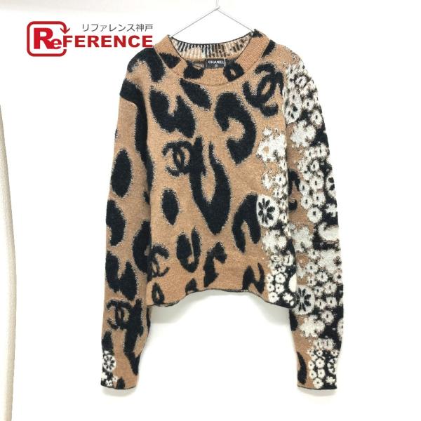 未使用 CHANEL シャネル P75361 ココマーク レオパード ニット セーター 長袖 23A...