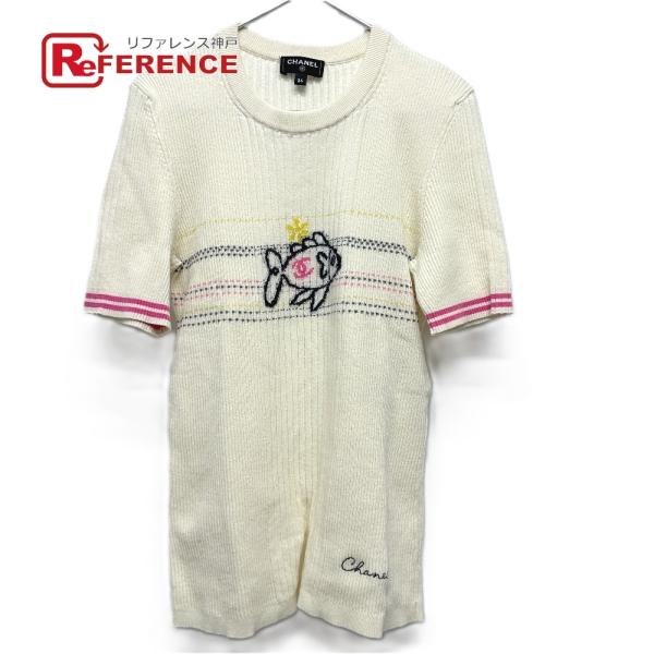 美品 CHANEL シャネル P78698 フィッシュデザイン アパレル トップス ニット 2024...