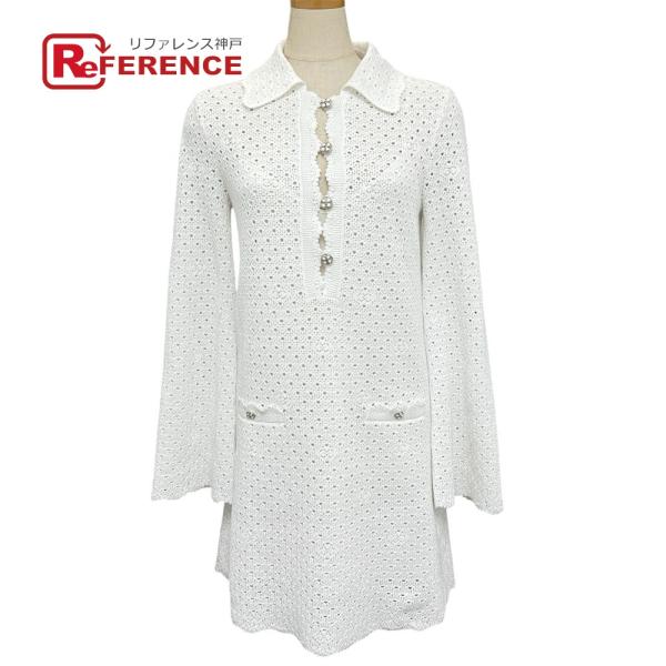 未使用 CHANEL シャネル P76856K11051 ココマーク クローバー レース スカート ...